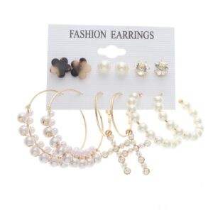 Pearl Beaded Earring Set