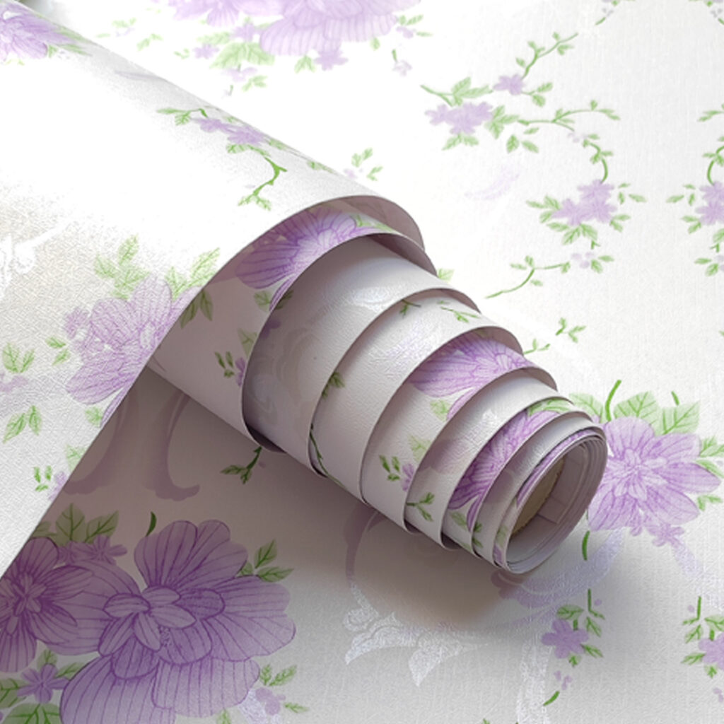 Homemates New Purple Flower Wallpaper Just Peel And Stick